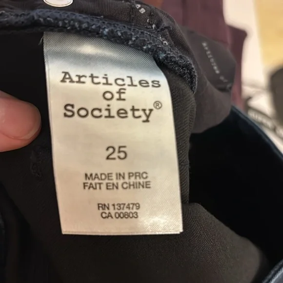 Articles Of Society Dark Wash Skinny Jeans Sz 25 - Picture 6 of 8